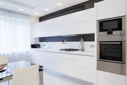 Белая глянцевая кухня: фото, верх и низ капучино, отзывы, интерьер угловых кухонь, видео