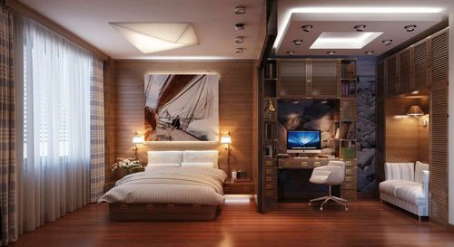 Дизайн спальни 18 кв. м фото: квадратная гостиная, интерьер комнаты, как обставить 18 метров, проект гардеробной