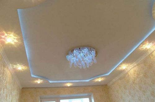 Двойной потолок из гипсокартона с подсветкой - особенности и варианты создания