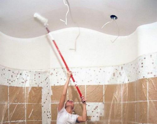 Ремонт потолка в ванной комнате своими руками: натяжной, пластиковые панели