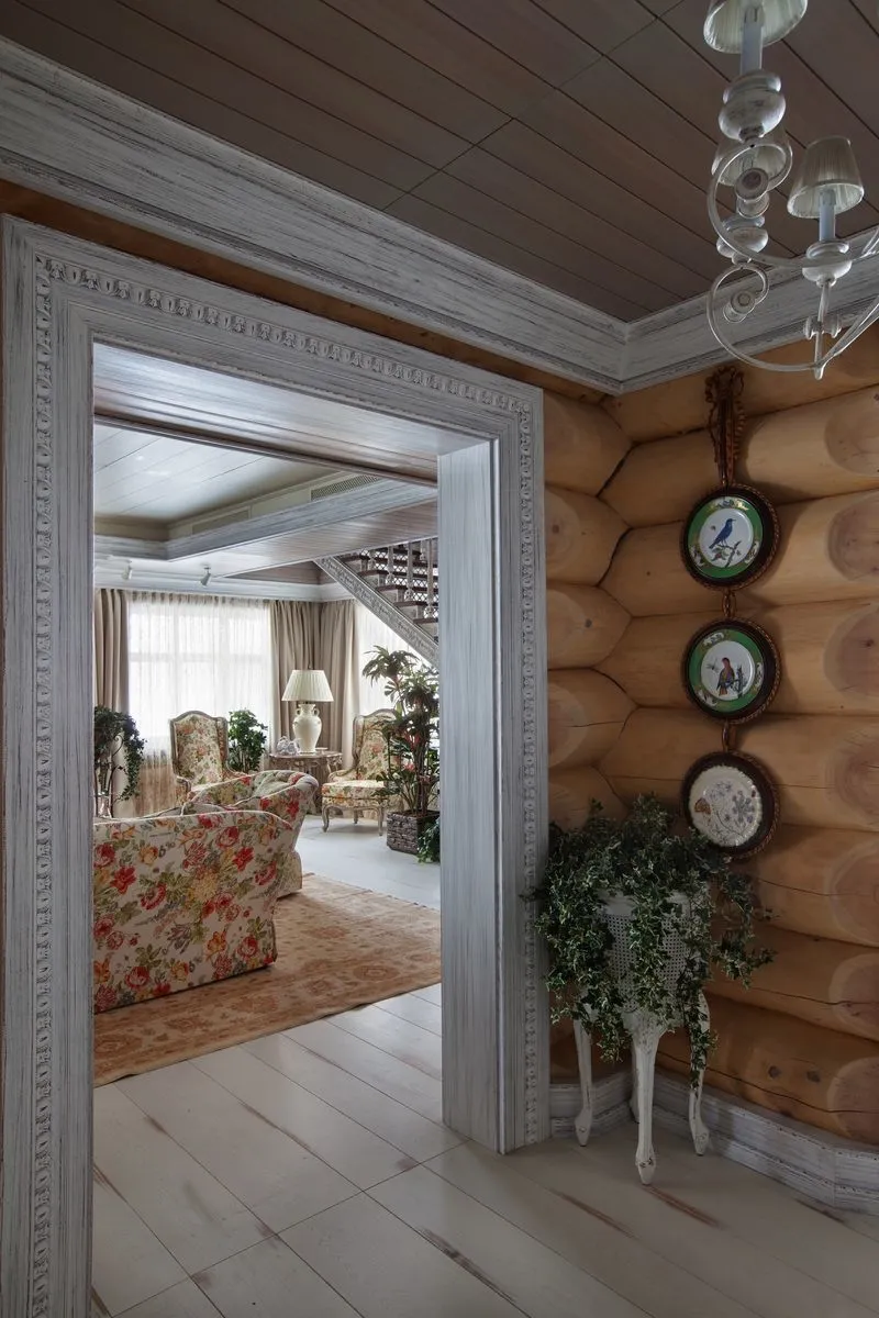 Интерьер бревенчатого дома: выбор стиля, особенности проекта и 60+ фотографий