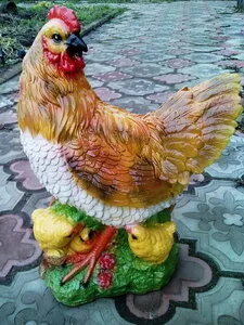 Фигура для сада Курочка цыплятами