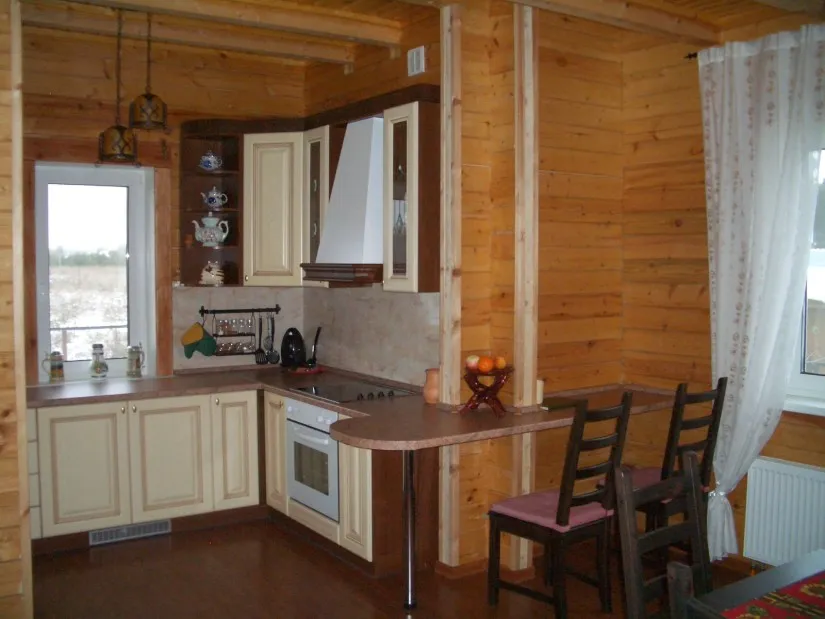 Пример внутренней отделки деревянного дома
