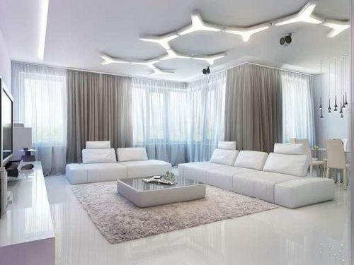Белая гостиная: глянцевый зал угловой, фото золотого интерьера, цвета и тона, матовое оформление, Белоруссия