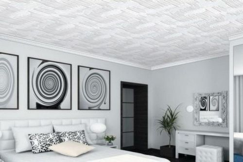 Бесшовные потолки: плитка на потолок без шва, фото потолочных пластиковых панелей, текстура пенопласта и формат