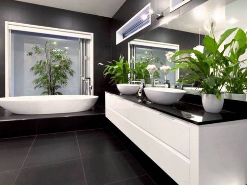 Декорирование ванной комнаты при помощи растений