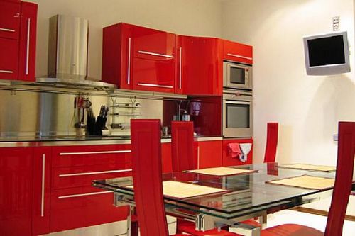Дизайн интерьера кухни в красном цвете – идеи ремонта с фото