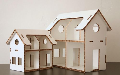 Домик из картона: как сделать своими руками, дом и схемы пошагово, кукольный для детей и кукол из коробки