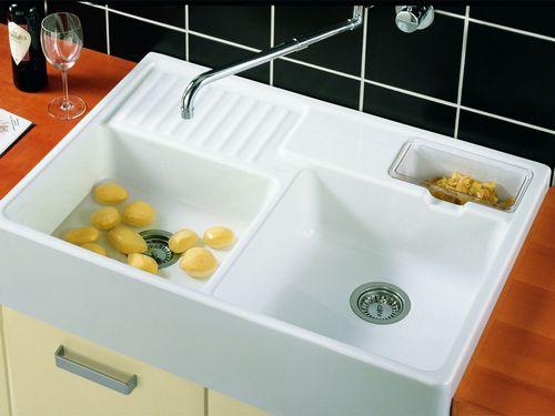 Двойная раковина для кухни (69 фото): размер кухонной мойки с краном двойного излива