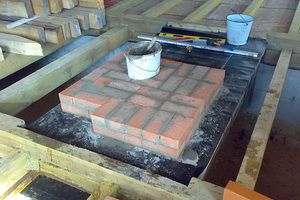 Фундамент под печь в бане и в доме: огнеупорный бетон и заполнители для бетона