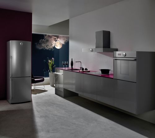 Холодильники серого и серебристого цвета (61 фото): дизайн в интерьере с белой кухней