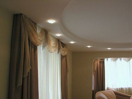 Как крепят шторы под потолки из гипсокартона?