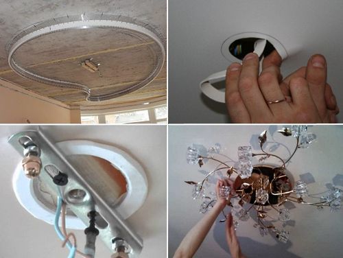 Как повесить люстру на натяжной потолок - инструкция