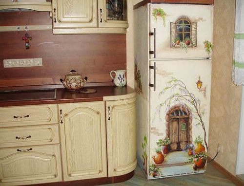 Как украсить холодильник своими руками: различные варианты, декор, декупаж, роспись