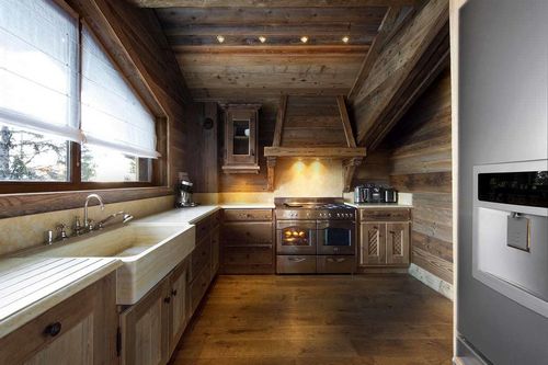 Кухня в стиле шале: фото, интерьер своими руками, дизайн кухни гостиной, видео