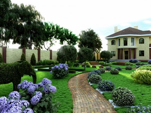 Ландшафтный дизайн перед домом (46 фото): как сделать декор территории таунхауса хвойными растениями своими руками, дизайнерские решения для ландшафта