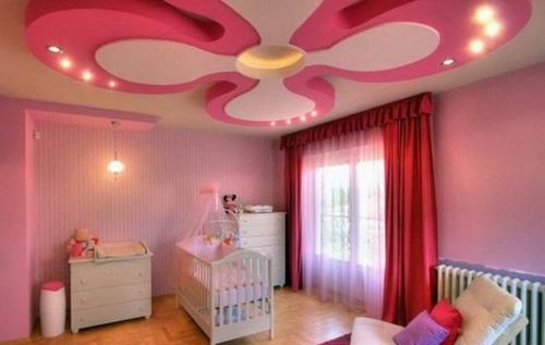 Навесные потолки для детской комнаты - варианты, фото