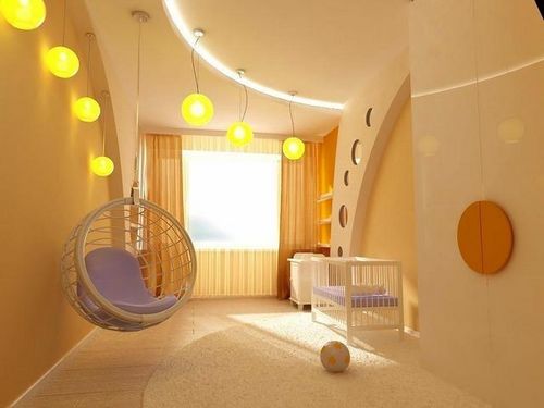 Освещение в детской: точечные светильники в интерьере, фото комнаты и стен, подсветка белая и какую выбрать