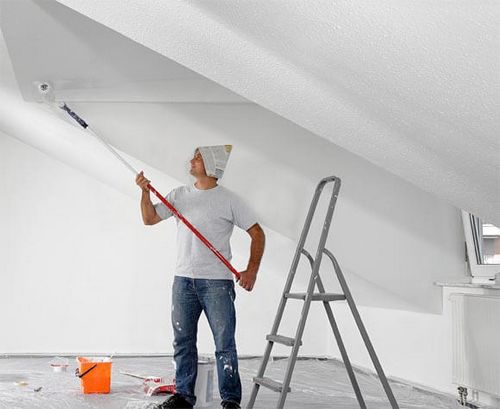 Покрасить потолок своими руками, фотографии и видео