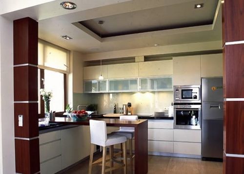 Потолок из гипсокартона в маленькой кухне - преимущества и примеры