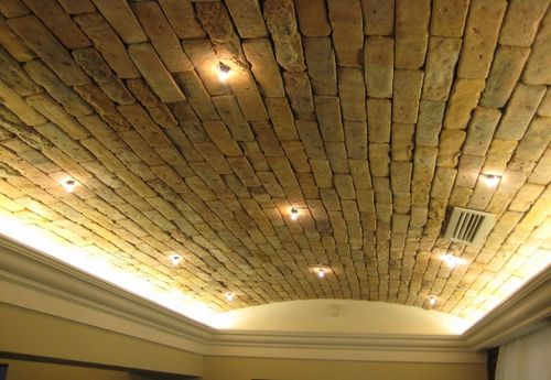 Потолок из кирпича - особенности и способы создания