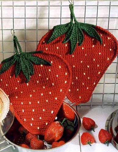 Прихватка клубника крючком схема фото пошаговое: ягодки, вязание фруктов, видео мастер класс своими руками