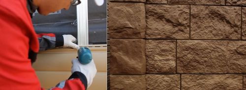 Сайдинг металлический под камень: технология облицовки цоколя дома пошагово
