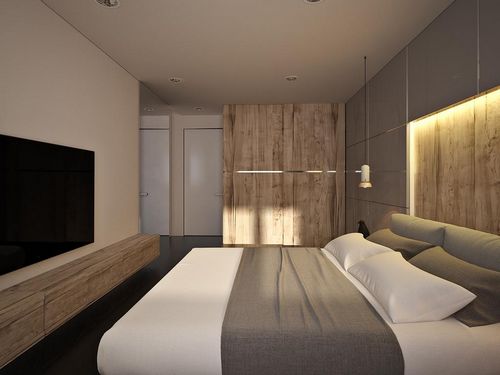Спальня в серых тонах: фото дизайна белого интерьера, цвет и стиль маленькой, стены с яркими акцентами