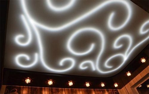 Светодиодная подсветка натяжного потолка, особенности устройства для глянцевого полотна, детали на фото и видео