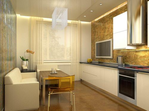 Телевизор на кухне: фото на стене, жк, угловая, дизайн, как разместить, отзывы, настенный белый, с диваном маленький, какой лучший, видео