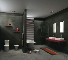 Варианты отделки ванной комнаты: плиткой, пластиковыми панелями (с фото)