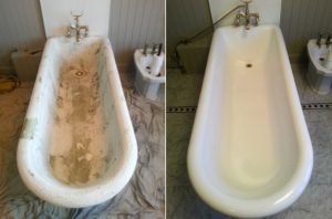 Восстановление эмали на чугунной ванне - как его сделать?