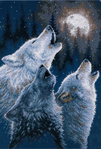 Вышивка крестом волки: схемы пары, наборы Екатерины Волковой, авторские и бесплатные, счастливый белый