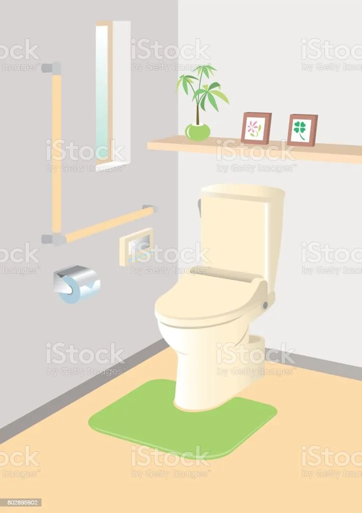 Иллюстрация Интерьера Туалета ...