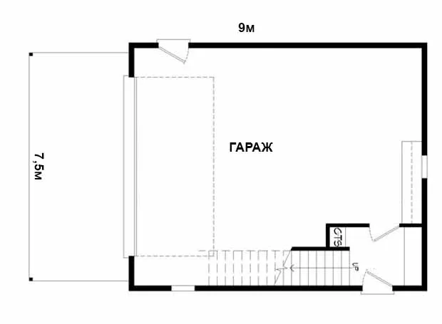 проект двухэтажного гаража
