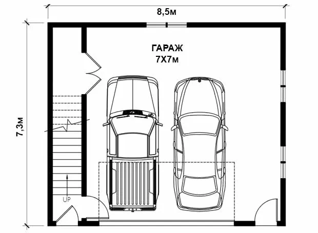 проект гаража на две машины 